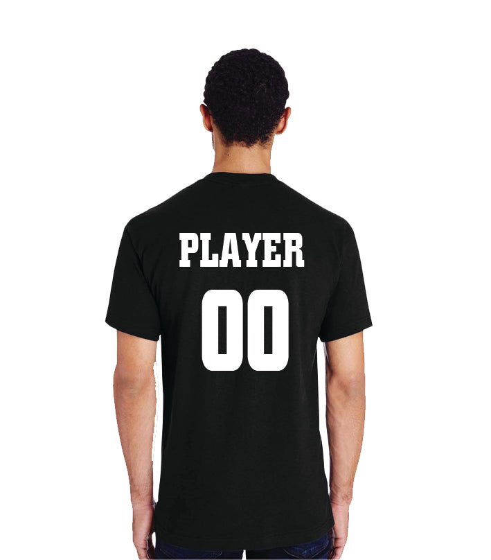 Name Bar and Number ADDED to back of tshirts purchase seperatly